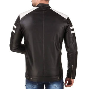 Veste coupe-vent en cuir véritable pour hommes personnalisable col montant écologique respirant hiver coupe-vent Design Made High - Product Image 4