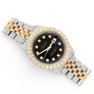 Reloj de Cuarzo de Moda con Incrustaciones de Moissanita, Esfera de Cristal, Correa de Acero Inoxidable, Diseño Personalizado de Aspecto Robusto - Product Image 3