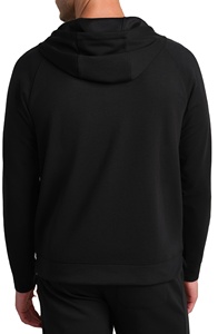 เสื้อฮู้ดผ้าฝ้ายสีพื้นผู้ชายทรงโอเวอร์ไซส์ลำลอง - Product Image 3
