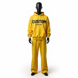 OEM Personnalisé de Haute Qualité Coton Épais Lourd Ensemble Pulls à Capuche et Pantalons de Survêtement pour Hommes Streetwear Survêtements Délavés à l'Acide - Product Image 4