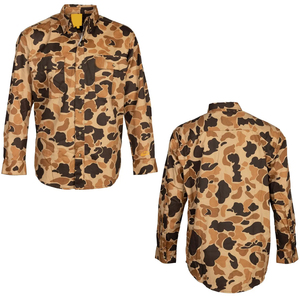 บริการ OEM เสื้อเชิ้ตผู้ชายล่าสัตว์สไตล์วินเทจ ระบายอากาศได้ดี สำหรับฤดูหนาว คุณภาพสูง ผลิตจากโพลีเอสเตอร์ 100% รับสกรีนโลโก้ตามแบบที่ต้องการ - Product Image 4