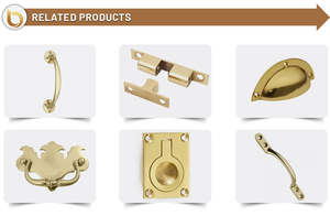 Cerradura de puerta magnética de doble Bola de 42mm, herrajes de gabinete con acabado de latón para manijas y perillas de muebles - Product Image 3