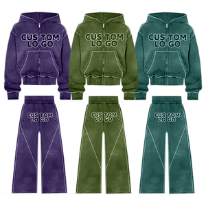 Ropa de calle sólida de invierno para hombre de la mejor calidad, chándal de talla grande con capucha, 100% algodón, transpirable, hecho, deportivo, Jogging, servicio ODM - Product Image 1