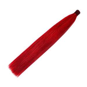 ผมต่อแบบ I-Tip ลอนธรรมชาติ 8 นิ้ว แบบ Double Drawn ติดกาวสำเร็จรูป สีแดง - Product Image 3