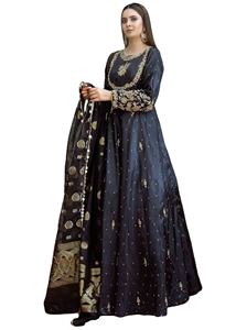 2025 nouvelle Collection broderie travail fête lourde robe trois pièces Style pakistanais et indien Salwar Kameez en soie - Product Image 5