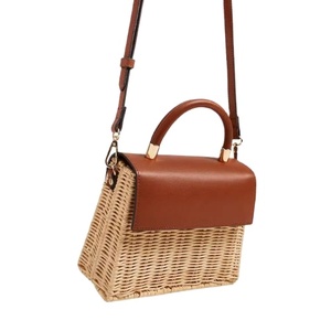Natural Rattan Woven Handbag Round Shape Handmade Beach <b>Bag</b> Vintage <b>Boho</b> Outfit Shoulder <b>Bag</b> for Women - Product Image 6