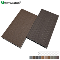 Planches de terrasse en composite WPC co-extrudées bicolores, anti-UV, résistantes aux intempéries, pour extérieur