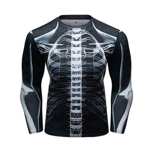 Cheap Low Quantity Best New Professional Custom Polyester Spandex Rash Guard For Men - Product Image 3