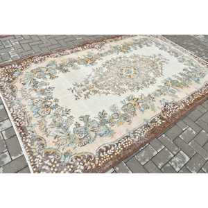 Alfombra Turca de 5.7x9.4 pies, Alfombra Grande Vintage, Alfombra Marrón Ombré - Product Image 2