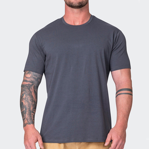 OEM en blanco 260 GSM manga corta cuello redondo hombres camiseta personalizada algodón orgánico camiseta - Product Image 5