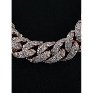 SHREYA DIAM Collier Hip Hop en Argent Sterling 925, Chaîne Maille Cubaine 26mm avec Moissanite Sertie Griffe, Bijoux de Rappeur Chic - Product Image 4