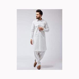 Factory Custom Shalwar Kameez Men Wholesale Formal Men Shalwar Kameez Muslim Men Top and Pant <b>Set</b> - Product Image 3
