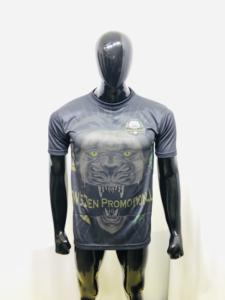 เสื้อยืดลายตาข่ายระบายอากาศยืดได้สองทางเสื้อยืดคอกลมพิมพ์ลาย100% โพลีเอสเตอร์แบบเต็มตัวกำหนดเอง - Product Image 3