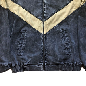 Blouson Bomber Réversible en Suédine de Laine Noire Délavée, Personnalisable, Style Fraternité Grecque, Streetwear Urbain, Imperméable, Logo Frontal - Product Image 6