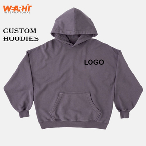 100% coton pull à capuche pour hommes femmes personnalisable hiver basiques avec 3D brodé délavé cravate teinture impression coupe ample - Product Image 1