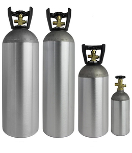 Tanque de gas CO2 de 10 lb (6.9 kg) con cilindro de aluminio para sistema dispensador de cerveza de barril (kegerator) - Product Image 6