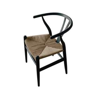 Sillas de Salón Hechas de Madera de Caoba con Asiento de Ratán, Diseño Minimalista y Elegante - Product Image 3