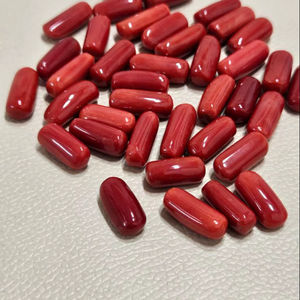 พลอยปะการังสีแดง รูปทรงหลวม คุณภาพดี ทรงคาโบชอง สำหรับทำเครื่องประดับ ขนาดกลาง สำหรับแหวนผู้หญิง - Product Image 1