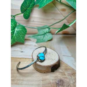 Navajo Handmade Cotton Candy Turquoise & Sterling <b>Silver</b> Fashion <b>Cuff</b> <b>Bracelet</b> - Product Image 2