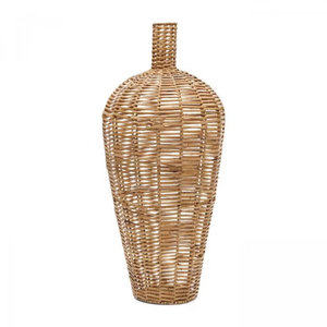 Vase en rotin rustique naturel tissé à la main fabriqué au Vietnam matériau écologique pour la décoration intérieure et la vaisselle en gros - Product Image 1