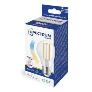 Lampada standard a LED Smart dimmerabile con cristallo, luminosità trasparente da 2700K a 6500K + intensità 5W 680Lm (Spectrum WOJ+14414) - Product Image 2