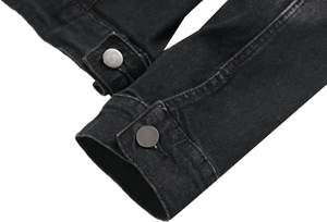 Veste en jean d'hiver de couleur unie d'approvisionnement d'usine OEM pour hommes Vestes de jean d'équitation avec logo personnalisé de marque de qualité avec un design durable - Product Image 3