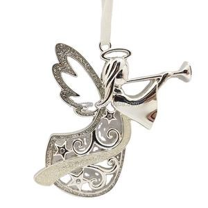 Ángel colgante de Metal de lujo, adornos navideños, decoraciones para árboles, figuritas festivas para fiestas en casa, accesorios de regalo de temporada - Product Image 6