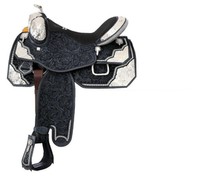 Silla de montar de cuero genuino de alta calidad para espectáculos ecuestres, estilo vaquero occidental, hermosa y cómoda, marca Shyam, color personalizable - Product Image 1