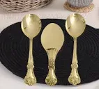 Juego de Cucharas de Latón de Primera Calidad al por Mayor, Chapado en Oro Espejo, para Hoteles, Restaurantes, Hogar, Comedor, Fiestas, Accesorios de Cocina de Lujo - Product Image 4