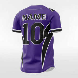 Fully Sublimated Full Button <b>Baseball</b> Jersey Uniforms Softball Jerseys 100% Polyester Anti-Bacterial - Product Image 3