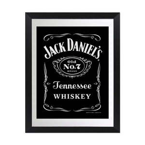 Espejo de Pared con Marco Negro de Lujo Jack Daniel's Classic Mirror Black Label XL-30x40 cm, Espejo Grande con Marco de Latón Elegante para Decoración de Hoteles y Salas de Estar - Product Image 1
