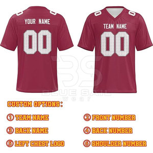 Jersey de fútbol americano multicolor a precios al por mayor en MOQ bajo Ropa deportiva de equipo personalizable Uniforme de fútbol americano - Product Image 3