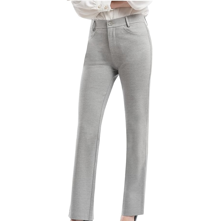 High Waist Dress Pants with Pockets Wide Leg Straight Women's Golf Pants  Drawstring Zip Waist Stretch Work Ankle Dress Pants| Alibaba.com