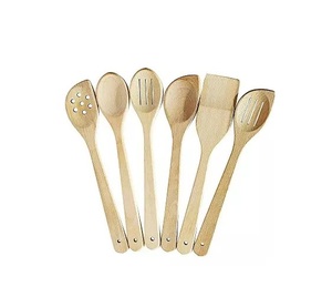 Serveurs de salade en bois cuillère meilleure qualité fait à la main Design ensembles de vaisselle cuillères et fourchettes couverts adaptés aux enfants salade en bois - Product Image 1