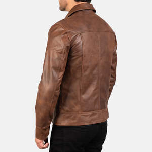 Chaqueta de Motero FS Lavendard Marrón de Cuero Vacuno Genuino Reversible con Piel de Oveja Talla XS Suministro ODM para la Temporada de Otoño - Product Image 6