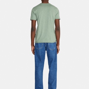 Camiseta de manga corta para hombre, camisa de cuello redondo con hombros descubiertos, 100% algodón, estampada, orientada a la exportación, directa de fábrica, de BD - Product Image 4