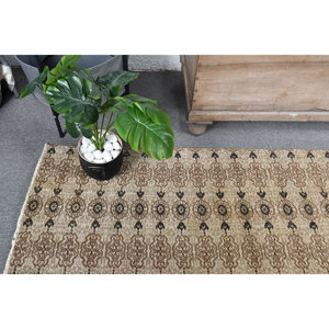 พรมขนสัตว์ตุรกีสีเบจ4.2 x 7.7ft คลาสสิกดีไซน์แบบเย็บปะติดปะต่อกันสำหรับเข้าห้องนั่งเล่นห้องนอนห้องโถงรูปสี่เหลี่ยมผืนผ้าทำจากน้ำยาง - Product Image 5