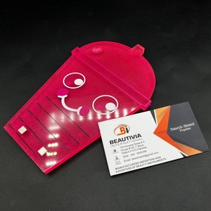 Paleta de Pestañas Acrílica Rosa Personalizada de Doble Capa, Bandeja de Extensión de Pestañas Sostenible con Logotipo Personalizado, MOQ Pequeño, Alta Calidad, Beautivia - Product Image 4