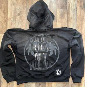 Sudadera con Capucha Personalizada de Felpa Francesa Gruesa de 500 g/m², Lavado Ácido Desgastado, Corte Regular, Otoño, 100% Poliéster, Secado Rápido - Product Image 6