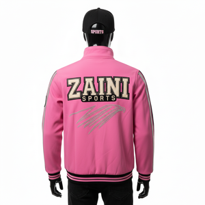 Veste Softshell Premium 300 à 320 GSM Coupe-Vent Chaude Athlétique Panneaux de Couleur Rose Broderie Personnalisée Veste Softshell pour Homme - Product Image 2