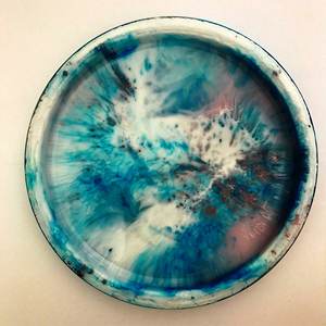 Cuencos para Servir de Resina Hechos a Mano con Remolino Naranja Largo, Pulidos, Ecológicos, de Origen Indio, Aptos para Lavavajillas, Estilo Europeo Moderno - Product Image 3