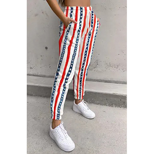 Jogging en molleton à la mode pour femmes, logo personnalisé, marque privée, dentelle décorée, fermeture à la taille élastique à l'avant plat, prix compétitif - Product Image 2
