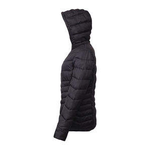Veste matelassée pour femme de haute qualité, couleur personnalisée, design décontracté, tissu respirant, fermeture éclair chaude, coton d'hiver, capuche - Product Image 4