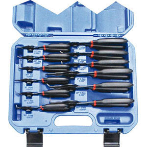 Jeu de 12 mini-pinces combinées réglables pour circlips internes et externes, 278g, en acier au carbone, qualité DIY - Product Image 1