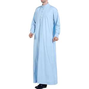 Robes Kaftan Musulmanes Vêtements Islamiques Robes Longues Vintage Loisirs Manches Longues Col Debout Jubba Thobe - Product Image 5