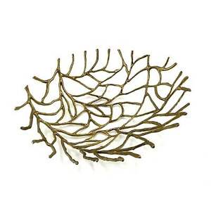 Bol de fruits en laiton bol de branche d'arbre en or décoratif pour salon bol de fruits en laiton au design antique solide - Product Image 6