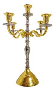 Candelabro de Metal Negro de 5 Brazos |   Candelabro de Estilo Europeo |   Portavelas Cónico Reutilizable para Bodas y Decoración del Hogar - Product Image 2