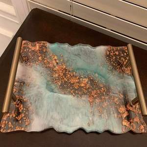 Artistic Resin Serving Tray Modern Handcrafted for Entertaining Guests Parties Celebrations <b>Gifting</b> Ideas 100pcs Customized - Product Image 2