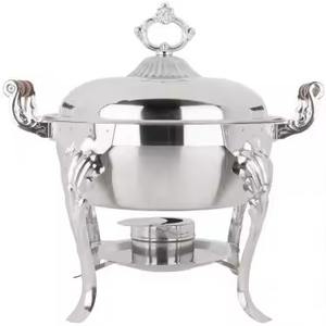 Réchaud de buffet d'hôtel en acier inoxydable, plat à chafing en métal - Product Image 1