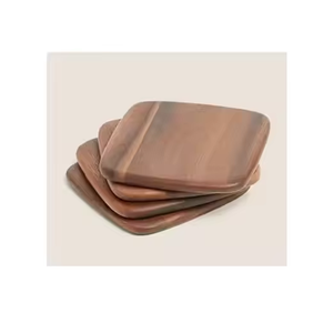 Posavasos de madera elegante al por mayor posavasos de madera hechos a mano con logotipo personalizable para restaurante y bar - Product Image 2